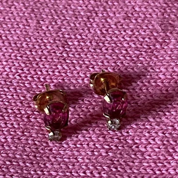 Tru-Kay I October Birthstone Earrings I 14KT GF - Picture 12 of 14